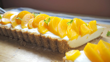 Peach Cheesecake homemade/
OLYMPUS DIGITAL CAMERA