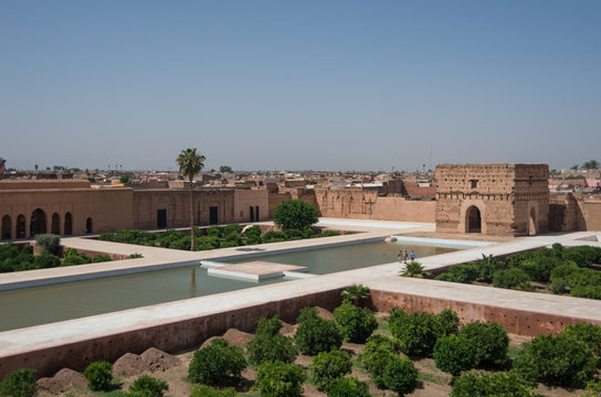 El Badi Palace or Palais El Badii in Marrakech, Morocco