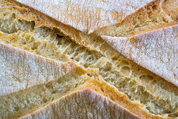 Loaf of bread closeup.