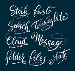 Stock and auto hand written typography. Good use for logotype, symbol, cover label, product, brand, poster title or any graphic design you want. Easy to use or change color 