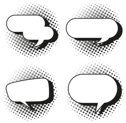 Four design of speech bubbles