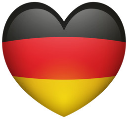 Flag of Germany in heart shape