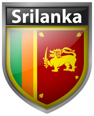 Badge design for flag of Srilanka