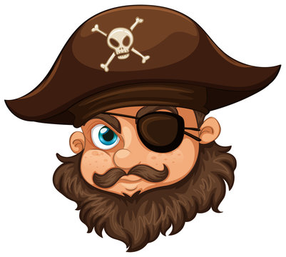 Pirate wearing hat and eyepatch