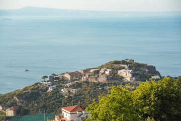 Fototapeta na wymiar Massa Lubrense and landscape of Sorrento's peninsula