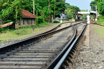 Fototapeta na wymiar railroad in Sri Lanka