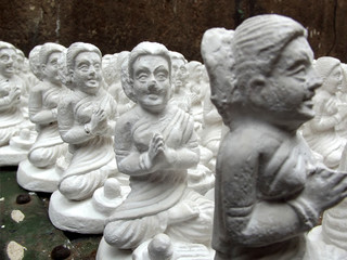 Statues in clay