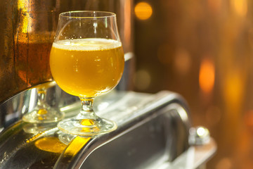 Pale ale in a brewery