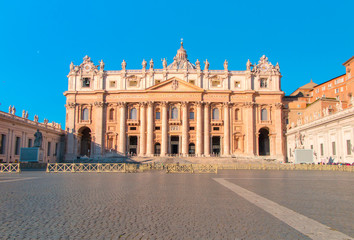 Fototapeta na wymiar Saint Peter's Square in Vatican - Rome, Italy