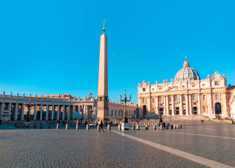 Naklejka premium Saint Peter's Square in Vatican - Rome, Italy