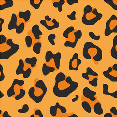 Leopard Animal Print Seamless Vector Pattern or Seamless Vector Background Concept