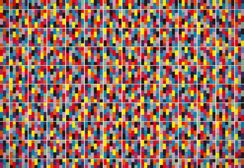 Fototapeta premium 四角形の模様 カラフルタイル