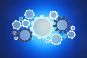 Colorfull cog wheel isolated on a background - technology concept