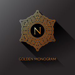 Golden monogram