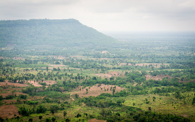 Fototapeta na wymiar Landscape of cambodia border view from thailand