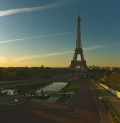 Early Morning at Eiffel Tower. Paris, 21 May 2017