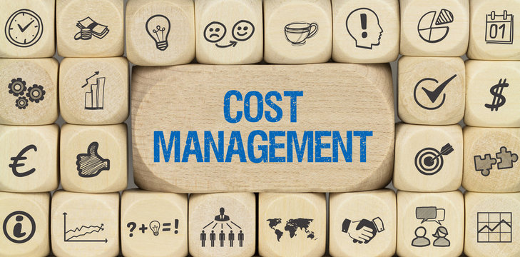 Cost Management / W&uuml;rfel mit Symbole