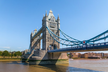 Fototapeta na wymiar Tower Bridge in London, UK. The bridge is one of the most famous landmarks in Great Britain, England