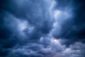 dark sky just before the storm