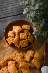 Homemade cheese crackers