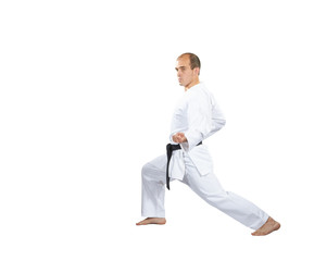 In karategi, a man makes a block with his hand