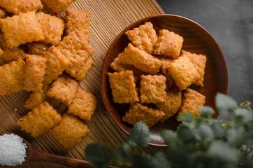 Homemade cheese crackers