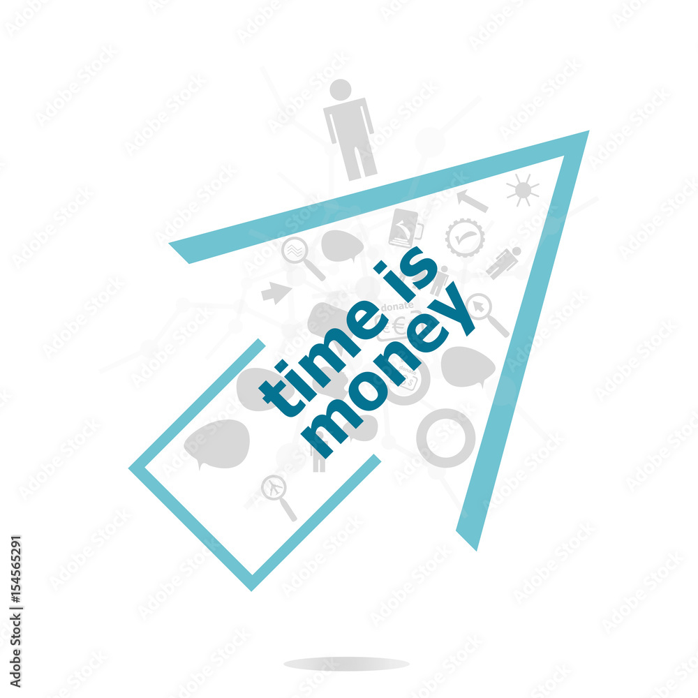 Aufkleber text time is money. time concept . data protection and secure elements inforgaphic set