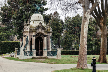 Fototapeta premium Old cemetery mausoleum in Vienna, Austria