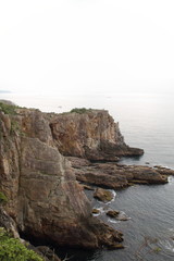 View of Sandanpeki cliff in Wakayama, Japan