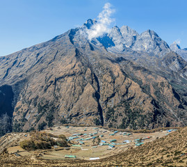Ganeral view of the Phortse village - Everest region, Nepal, Himalayas