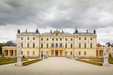 .Garden in Branicki Palace in the town of Bialystok. Poland.