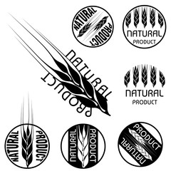 the set of isolated round emblems of natural products