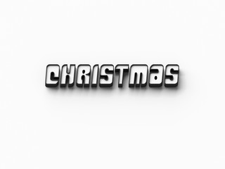 3D RENDERING WORDS 'CHRISTMAS' ON PLAIN BACKGROUND