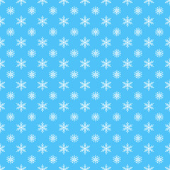 Snowflake vector seamless pattern.