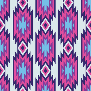 Vector trendy seamless decorative ethnic pattern. Boho geometric style.