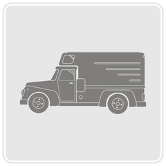 icon with farm truck for your design