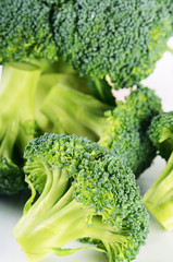 Fresh broccoli close up a background