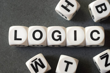 word logic on toy cubes