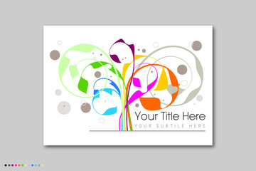 Template Floral Design Cover