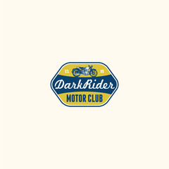Vintage Retro Classic Old Motorcycle Logo Badge Label