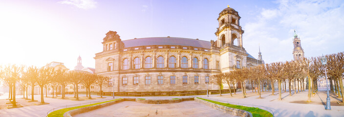 Architecture in Dresden at sunny summer day