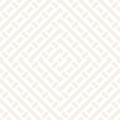 Interlacing Lines Subtle Lattice. Ethnic Monochrome Texture. Vector Seamless Black and White Pattern.