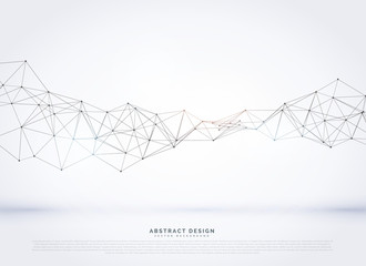 vector polygonal abstract network wireframe background