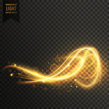 awesome abstract golden light transparent effect vector background