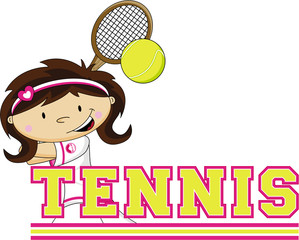 Cartoon Tennis Player
