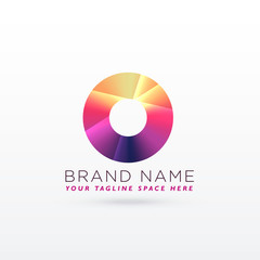 abstract letter o or circle logo design
