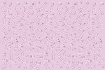  Pink pattern of lipstick. Vector illustration.