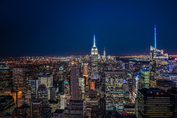 Night skyline of New York - 154609621