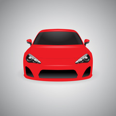 Fototapeta na wymiar Vector red glossy sport car
