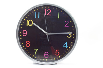 Wall clock isolated on white background